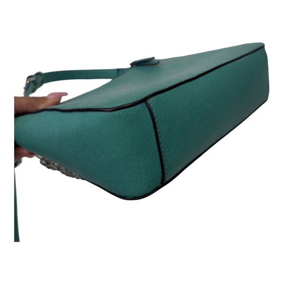 Nine West Women Water Green Double Zip Crossbody Bag-Casual -Colorful - Picture 7 of 10